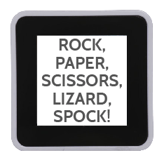 Rock, Paper, Scissors, Lizard, Spock - single cube